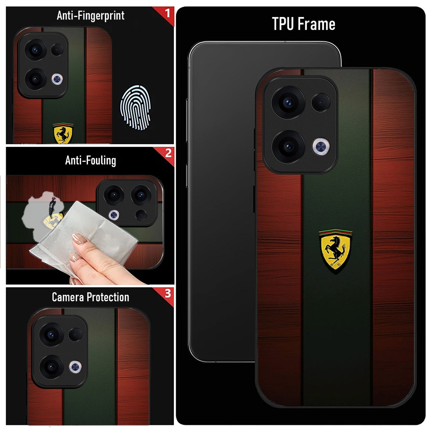 Oppo Reno 13 5G Premium Acrylic Shockproof Glass Back Case (Ironhorse)