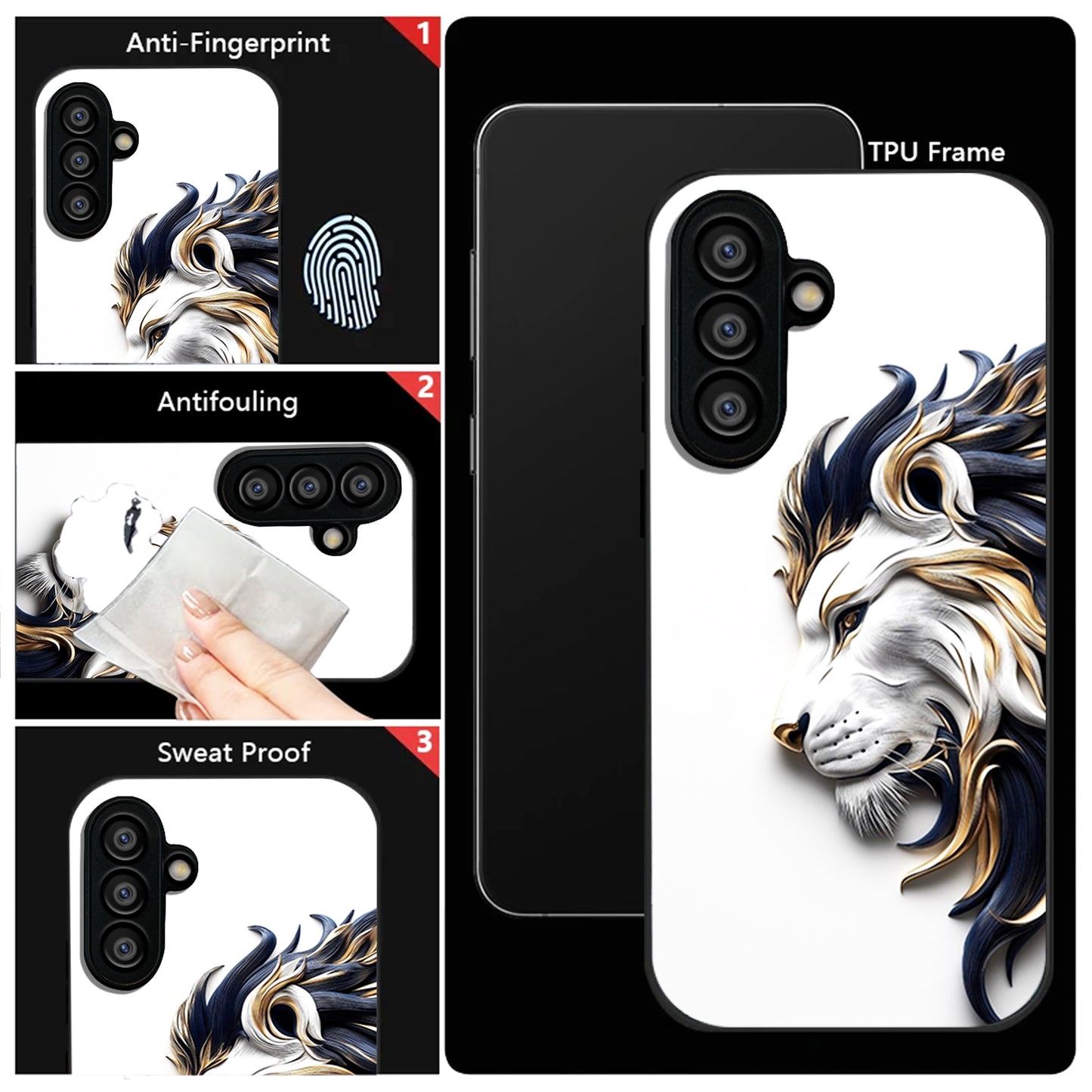 Samsung Galaxy A56 5G Premium Acrylic Shockproof Glass Back Case (King’s Flow)