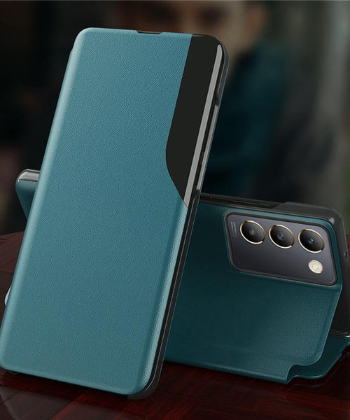Vivo Y200e 5G Luxury Half Window Leather Flip Case