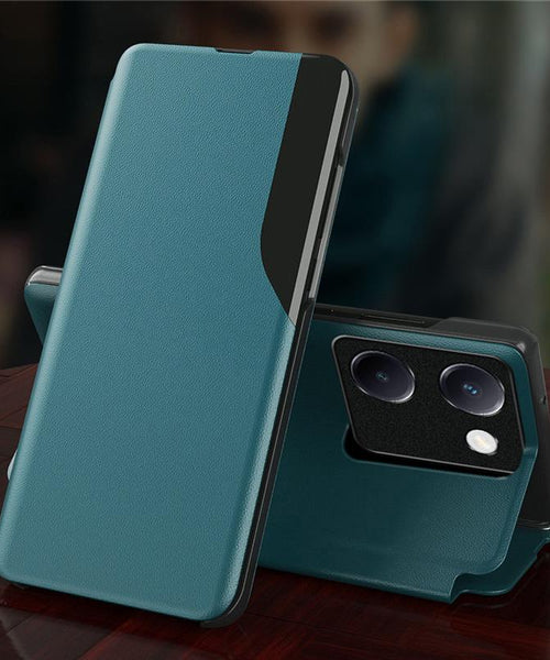 Vivo Y200 Pro 5G Luxury Half Window Leather Flip Case