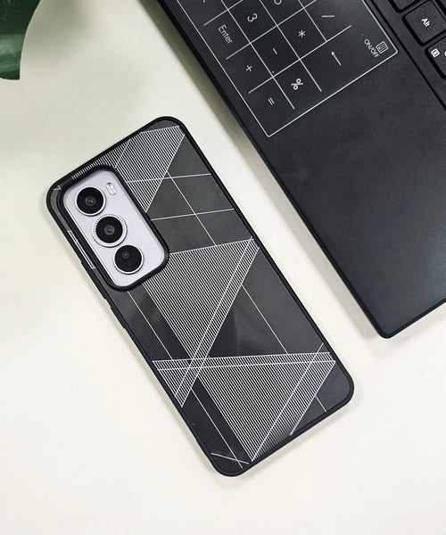 Oppo Reno 12 Pro 5G Triangle Pattern Matte Back Shockproof Case