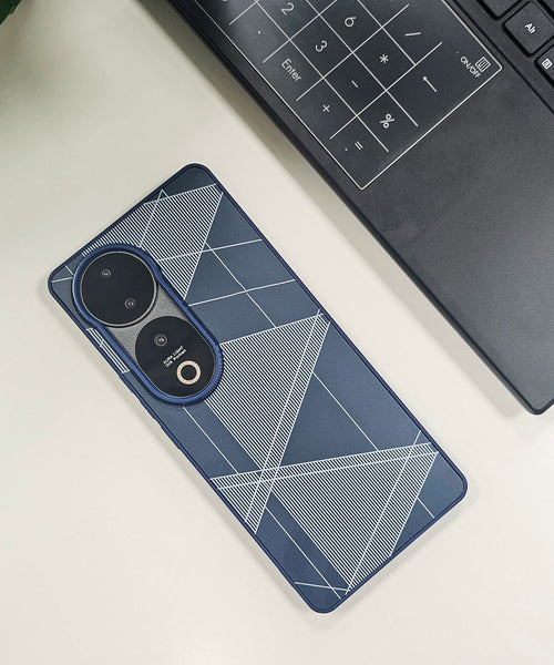 Vivo V40 5G Triangle Pattern Matte Back Shockproof Case