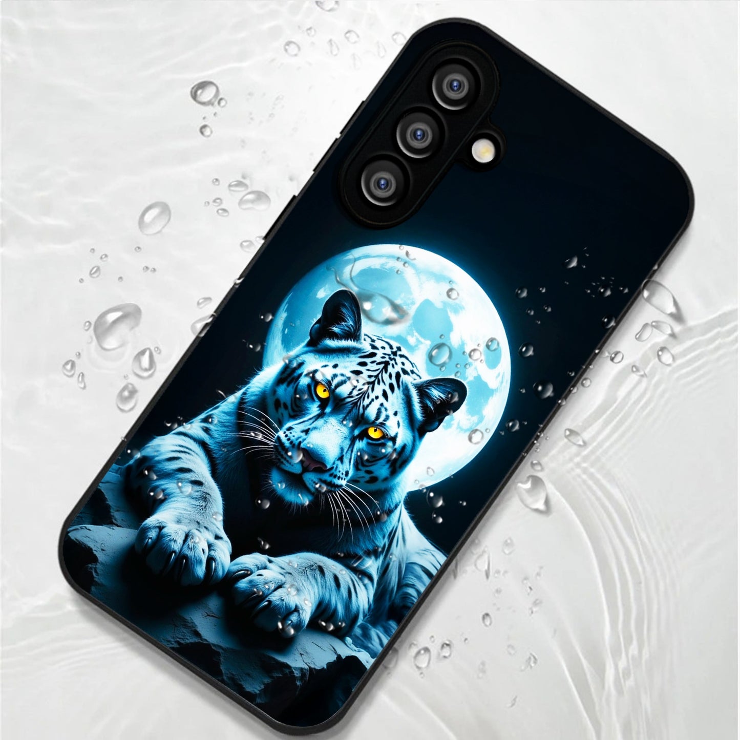 Samsung Galaxy A56 Premium Acrylic Shockproof Glass Back Case (Moon Predator)