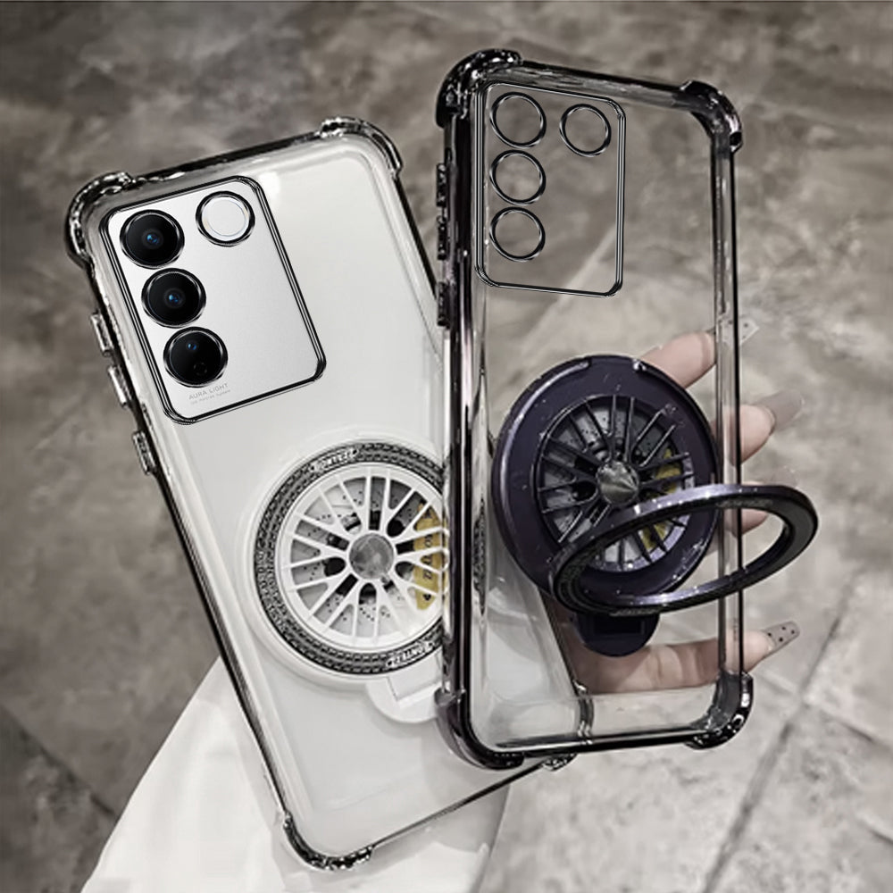 Vivo V27/ V27 Pro 5G Premium Stress Buster Wheel Rotating Shockproof Airbags Case