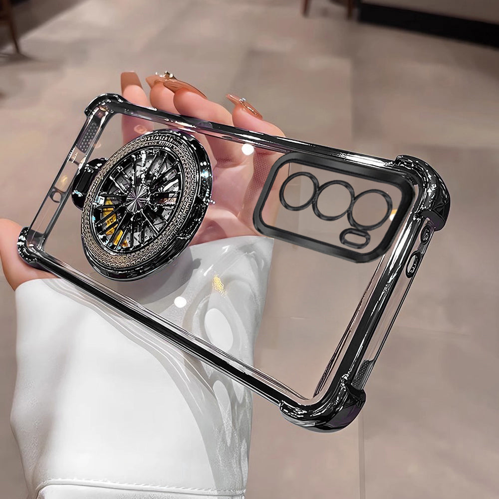 Oppo Reno 12 Pro 5G Premium Stress Buster Wheel Rotating Shockproof Airbags Case