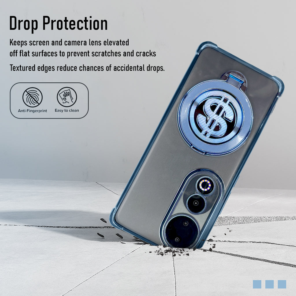 Vivo V40 Pro 5G Four Corner Airbags 100% Original Astro Money Magnet Rotating Dollar Case