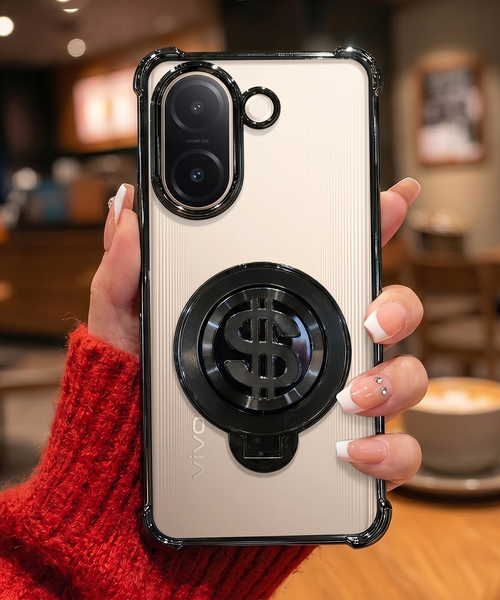 Vivo V60e 5G Four Corner Airbags 100% Original Astro Money Magnet Rotating Dollar Case
