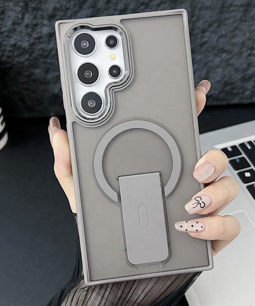 Samsung Galaxy S23 Ultra/S24 Ultra 5G Luxury Kickstand Magnetic Frosted Case