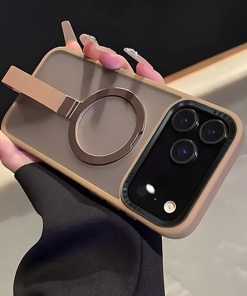 iPhone 17 Pro & 17 Pro Max Magnetic Ring Stand Hand Holding Band Case