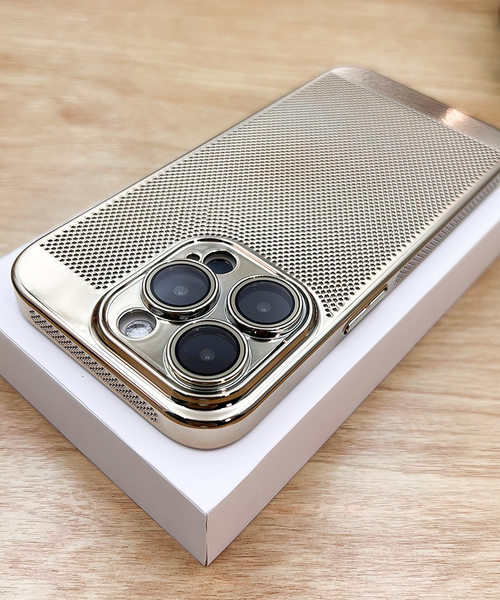 iPhone 14/15/16 Pro New Mesh Red Electroplated Precision Heat Dissipation iPhone Case