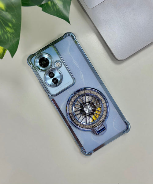 Oppo F25 Pro 5G Premium Stress Buster Wheel Rotating Shockproof Airbags Case