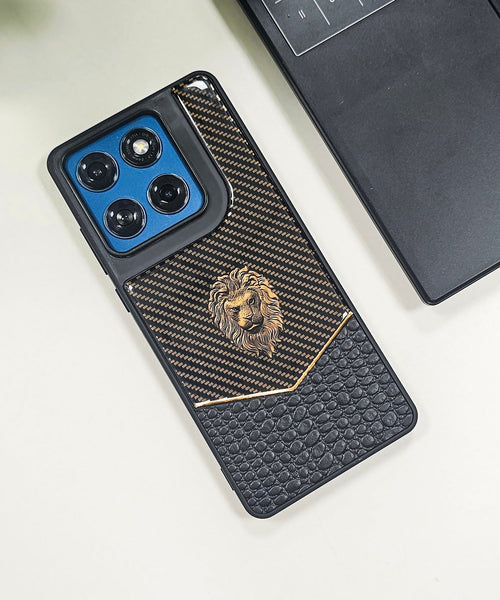 Motorola Edge 60 Fusion 5G Luxury Lion Pattern Leather And Liquid Silicone Case