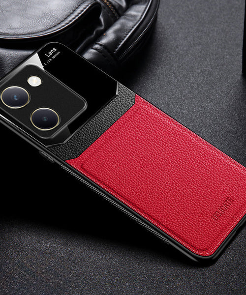 Vivo Y200 Pro 5G Premium Leather Lens Protective Case