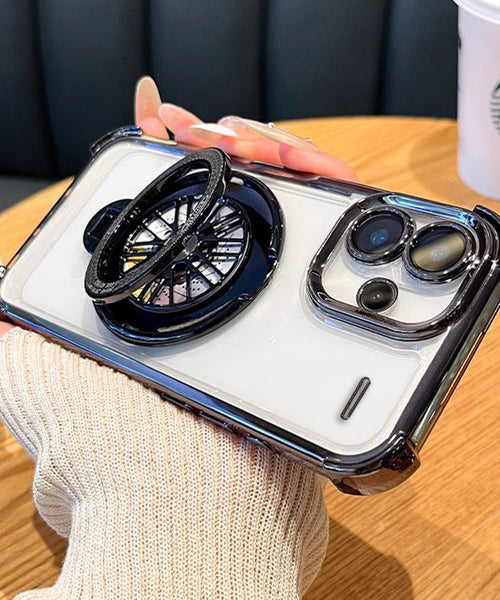 Redmi Note 13 Pro+ 5G Premium Stress Buster Wheel Rotating Shockproof Airbags Case