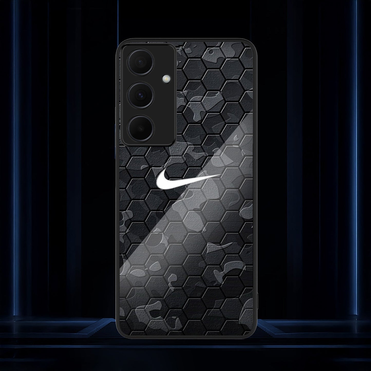 Samsung Galaxy A36 Premium Acrylic Shockproof Glass Back Case (Nike vibe)