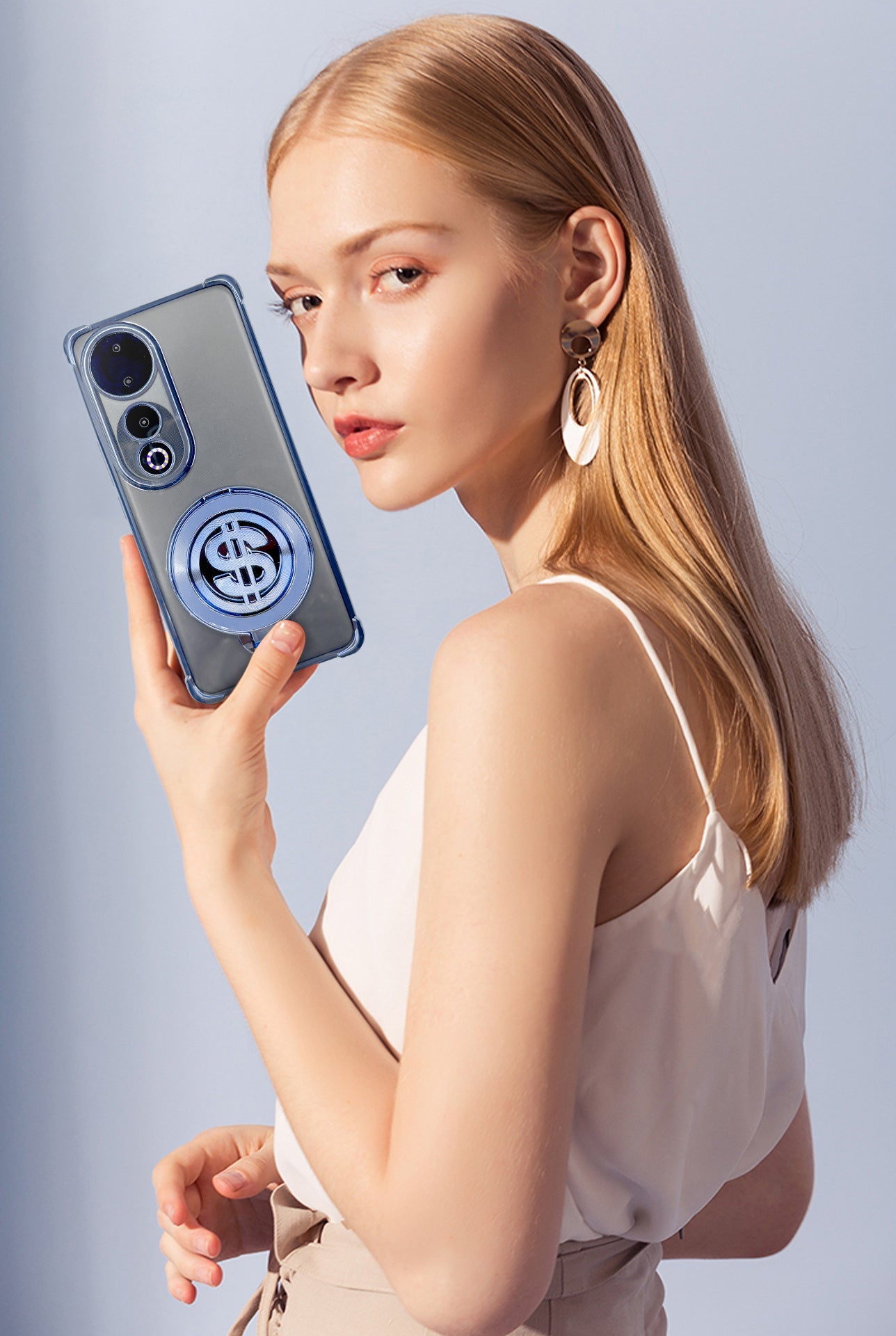 Vivo V40 Pro 5G Four Corner Airbags 100% Original Astro Money Magnet Rotating Dollar Case