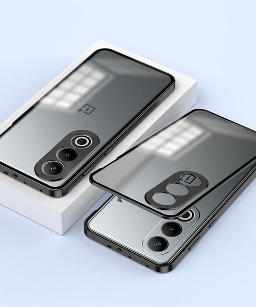 OnePlus Nord CE4 5G Aluminium Metal Bumper Shield Transparent Back Case