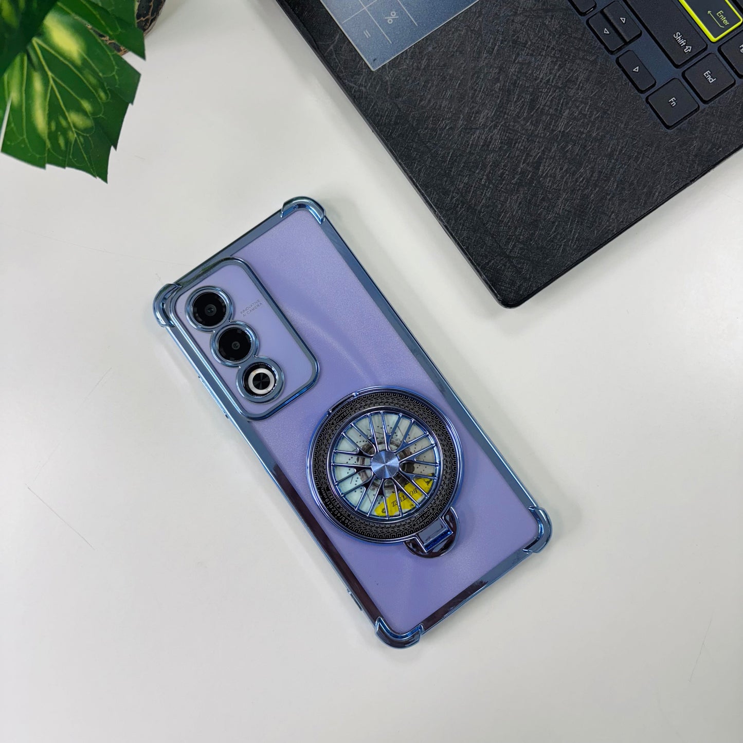 Oppo A3 Pro 5G Premium Stress Buster Wheel Rotating Shockproof Airbags Case