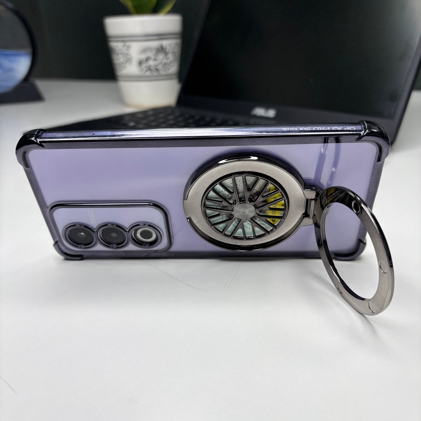Oppo A3 Pro 5G Premium Stress Buster Wheel Rotating Shockproof Airbags Case