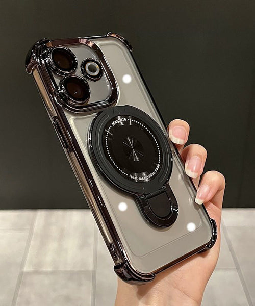Oppo A5 Pro 5G Luxury Four Corner Invincible Bracket Ring Stand Case