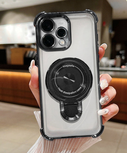 Oppo Reno 15 5G Luxury Four Corner Invincible Bracket Ring Stand Case