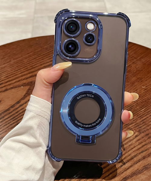 Oppo Reno 15 Pro Mini 5G Original Luxury Magnifier Ring Stand Shockproof Airbags Corner Case