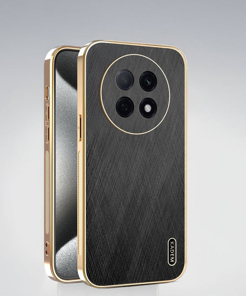 Oppo F31 Pro+ 5G Premium Electroplated Frame Gold Thread Pattern Soft Case (Buy 1 Get 1 Free Surprise Cover)