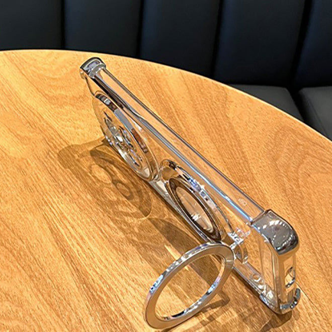 Realme 14 Pro+ 5G shockproof case with built-in magnifier ring—great for holding, watching videos, and protecting your phone from drops.