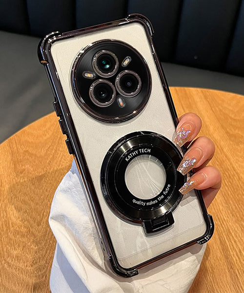 Realme 14 Pro+ 5G Original Magnifier Ring Stand Shockproof Case