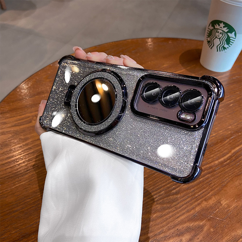 Oppo Reno12 Pro 5G Luxury Shimmer Mirror Back Shockproof Airbag Case