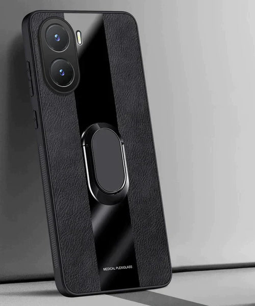 Vivo V29e 5G Premium Leather AutoFocus Ring Case