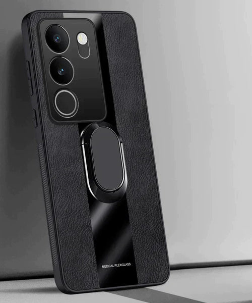 Vivo V29 5G Premium Leather AutoFocus Ring Case