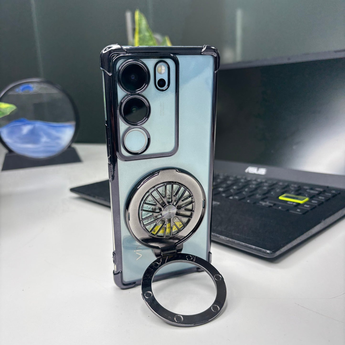 Vivo V29/V29 Pro 5G Premium Stress Buster Wheel Rotating Shockproof Airbags Case