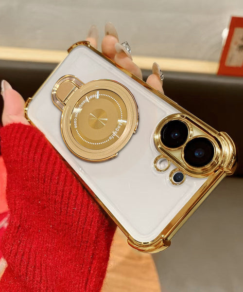 Vivo V60 5G Luxury Four Corner Invincible Bracket Ring Stand Case