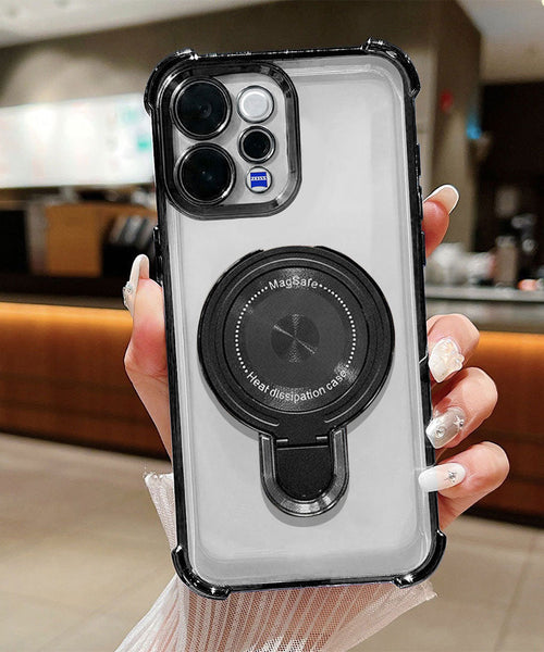 Vivo V70 5G Luxury Four Corner Invincible Bracket Ring Stand Case