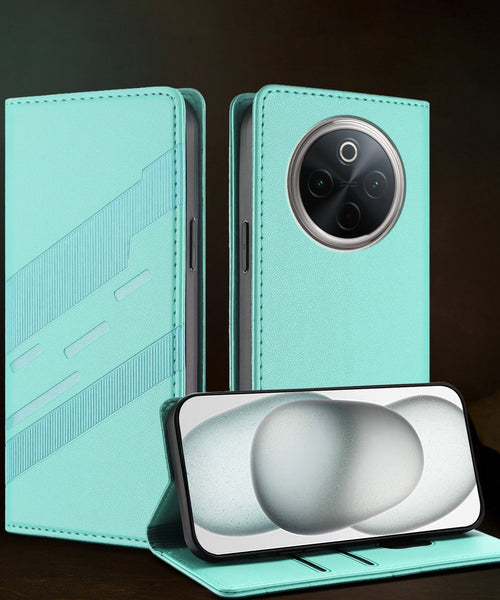 Vivo T4 5G Magnetic Embossed Multi-Functional Wallet Retro PU Leather Flip Case