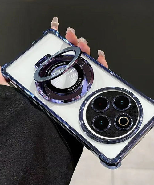 Vivo T4 5G Original Luxury Magnifier Ring Stand Shockproof Airbags Corner Case