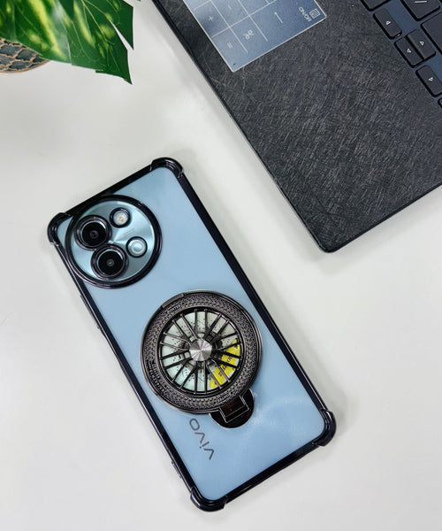 Vivo Y58 5G Premium Stress Buster Wheel Rotating Shockproof Airbags Case