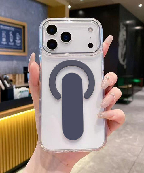 iPhone 17 Pro & Pro Max Ultra-Slim With Grip Style Phone Stand Clear Magsafe Case