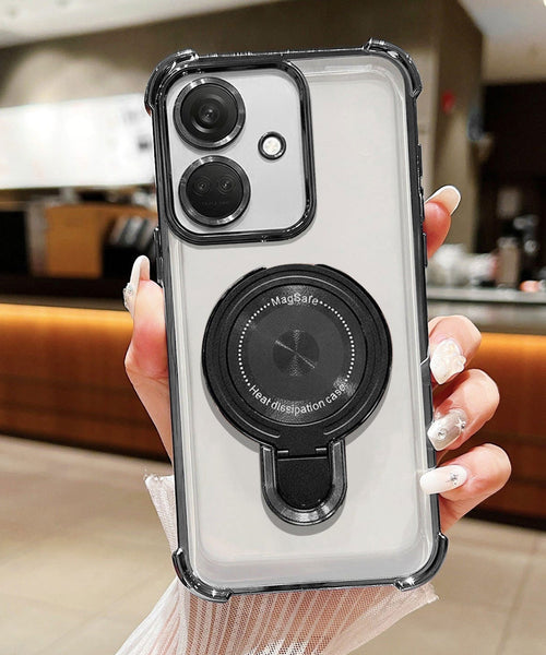 OnePlus Nord CE3 5G Luxury Four Corner Invincible Bracket Ring Stand Case