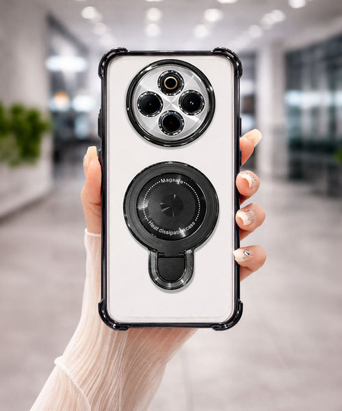 Vivo T4 5G Luxury Four Corner Invincible Bracket Ring Stand Case