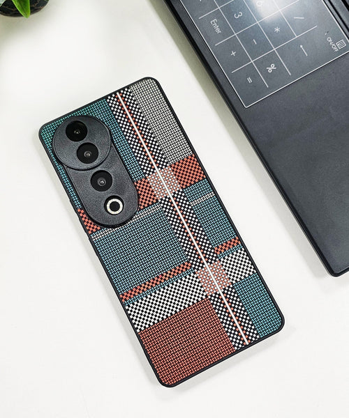 Vivo V40 Pro 5G Luxury Grid Pattern Glass Back Shockproof Case