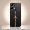 Oppo F31 5G Royal Stripe Carbon Fiber Leather Hybrid Back Case