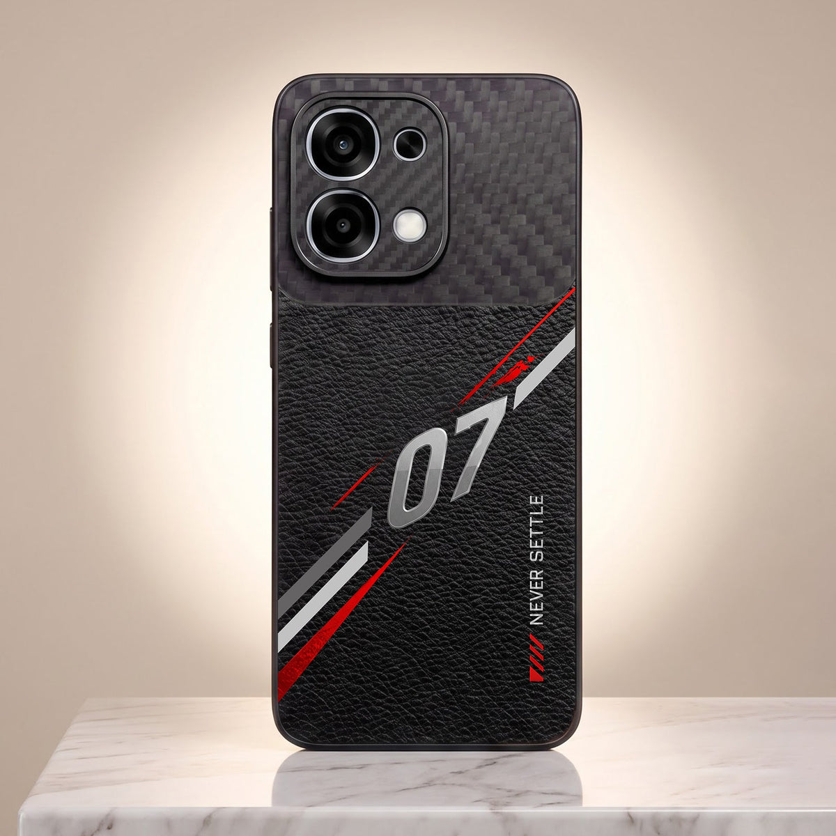 Oppo F31 5G Racing Edition Carbon Fiber Leather Hybrid Back Case