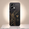 Oppo F31 5G Geometric Luxury Carbon Fiber Leather Hybrid Back Case