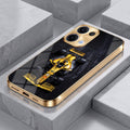 Oppo Reno 13 5G F1 Racing Car Gold Electroplated Glass Phone Back Case