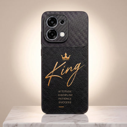 Oppo F31 5G  King Carbon Fiber Leather Hybrid Back Case