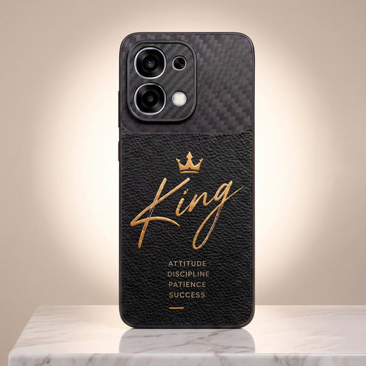 Oppo F31 5G  King Carbon Fiber Leather Hybrid Back Case