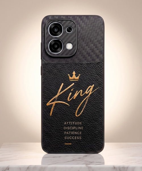 Oppo F31 5G  King Carbon Fiber Leather Hybrid Back Case