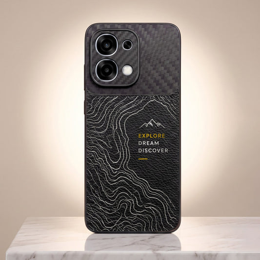 Oppo F31 5G Explore Dream Carbon Fiber Leather Hybrid Back Case